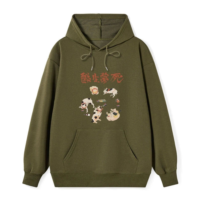 Tokyo-Tiger Drunken Cats Classic Hoodie