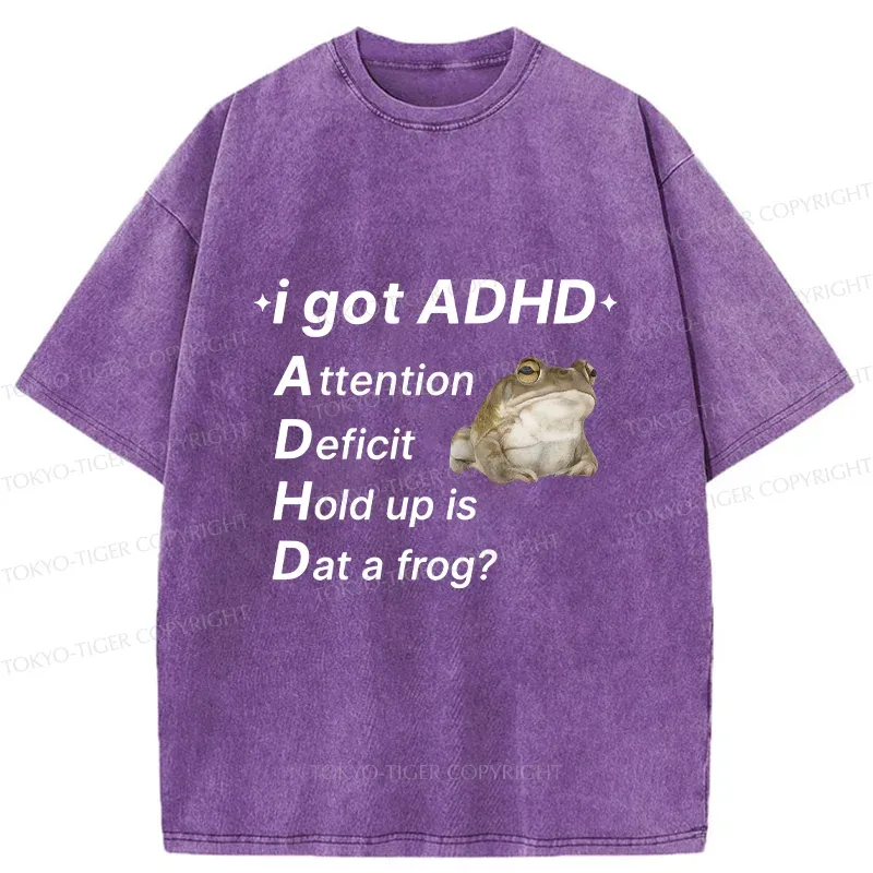 Tokyo-Tiger ADHD Frog Washed T-Shirt