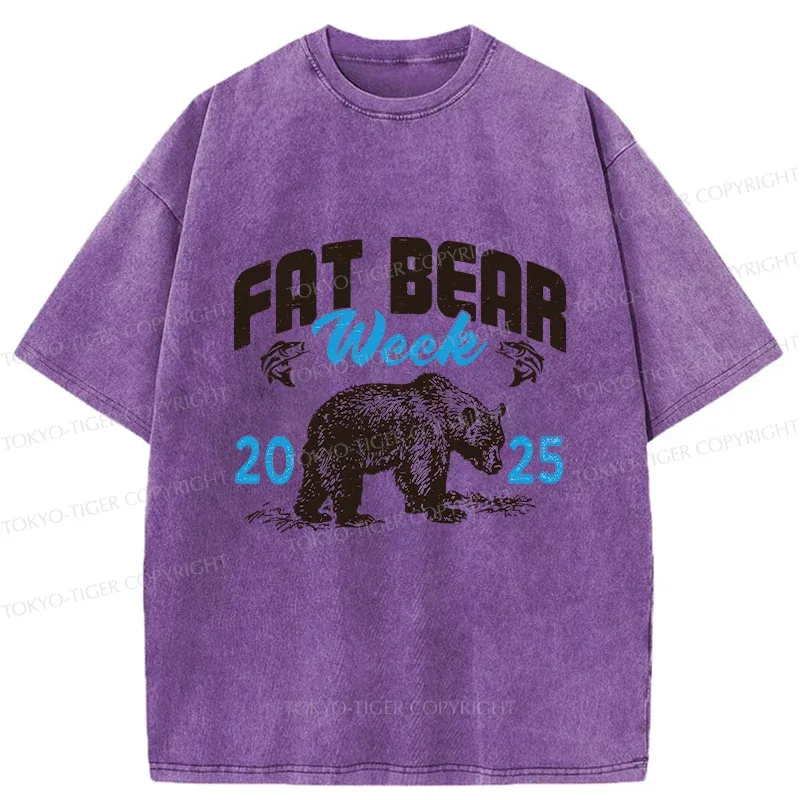 Tokyo-Tiger Fat Bear Week Washed T-Shirt