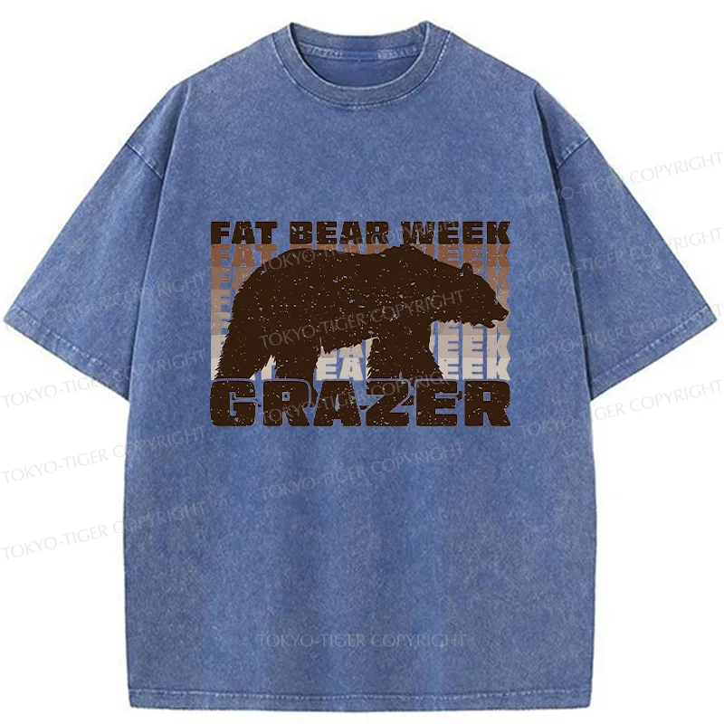 Tokyo-Tiger Grazer Animal Funny Washed T-Shirt