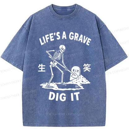 Tokyo-Tiger Digging Graves Washed T-Shirt