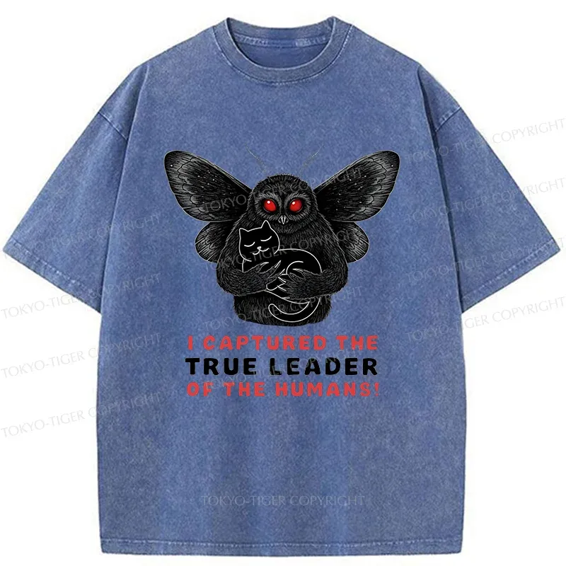 Tokyo-Tiger Mothman Catches Cat Washed T-Shirt