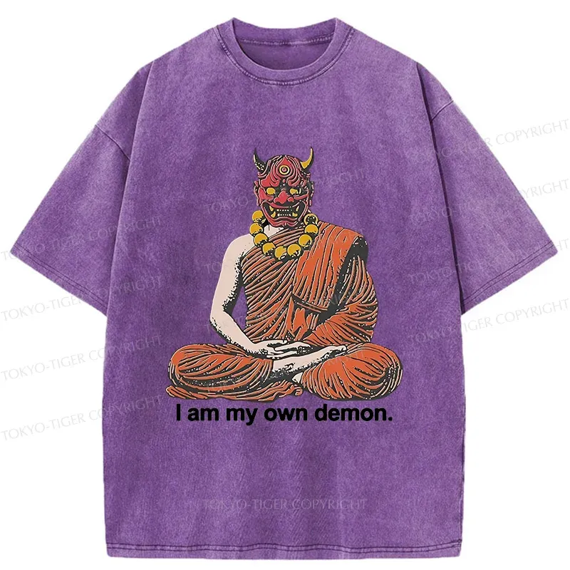Tokyo-Tiger l Am My Own Demon Washed T-Shirt