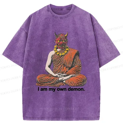 Tokyo-Tiger l Am My Own Demon Washed T-Shirt