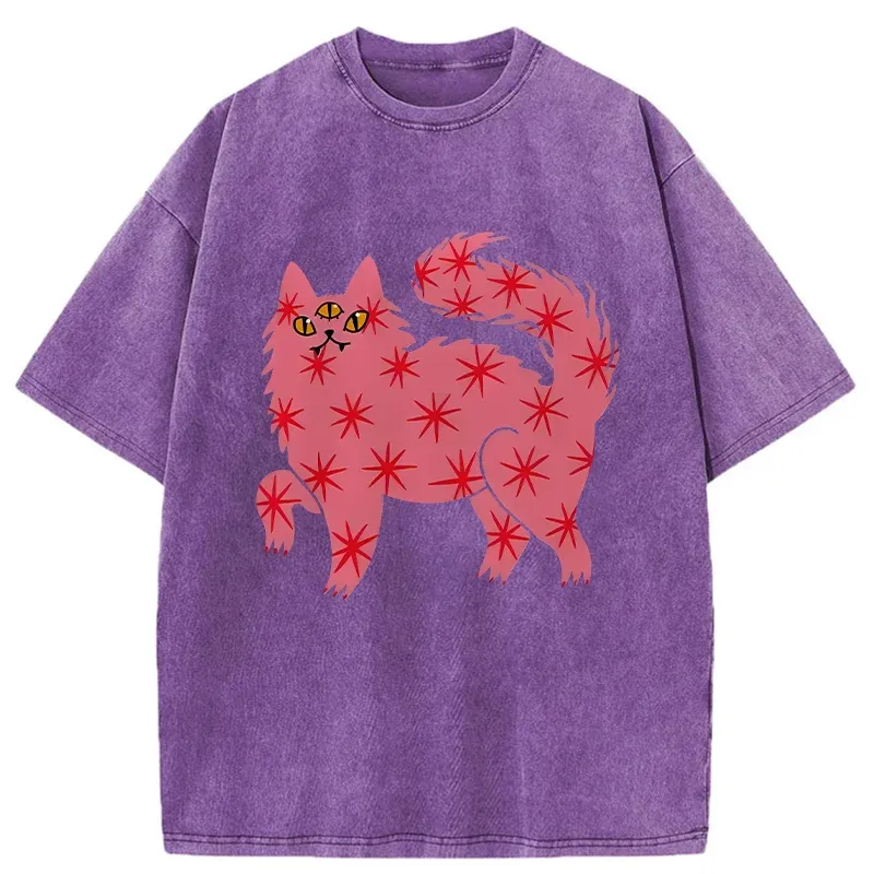Tokyo-Tiger Cute And Mysterious Cat Washed T-Shirt