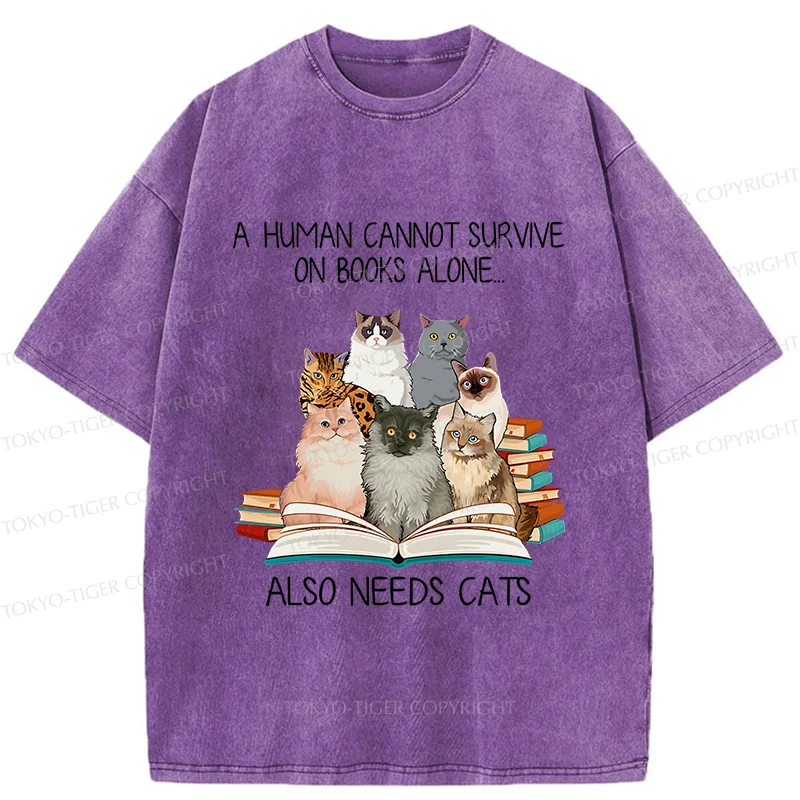 Tokyo-Tiger Cats Are A Necessity For Humans Washed T-Shirt