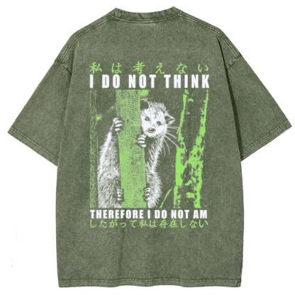 Tokyo-Tiger Stupid Possum Japan Back Washed T-Shirt