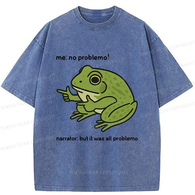 Tokyo-Tiger Stupid Frog Meme Washed T-Shirt