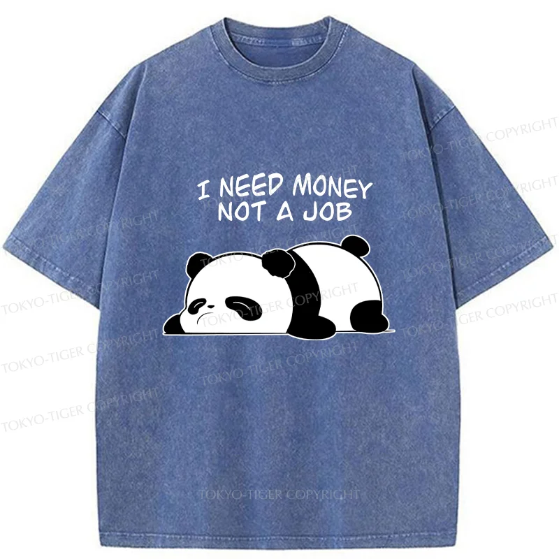Tokyo-Tiger Lazy Panda Washed T-Shirt