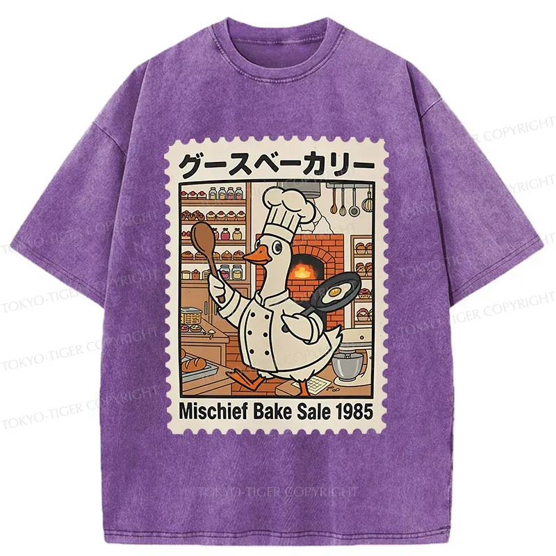Tokyo-Tiger Stupid Goose Chef Washed T-Shirt