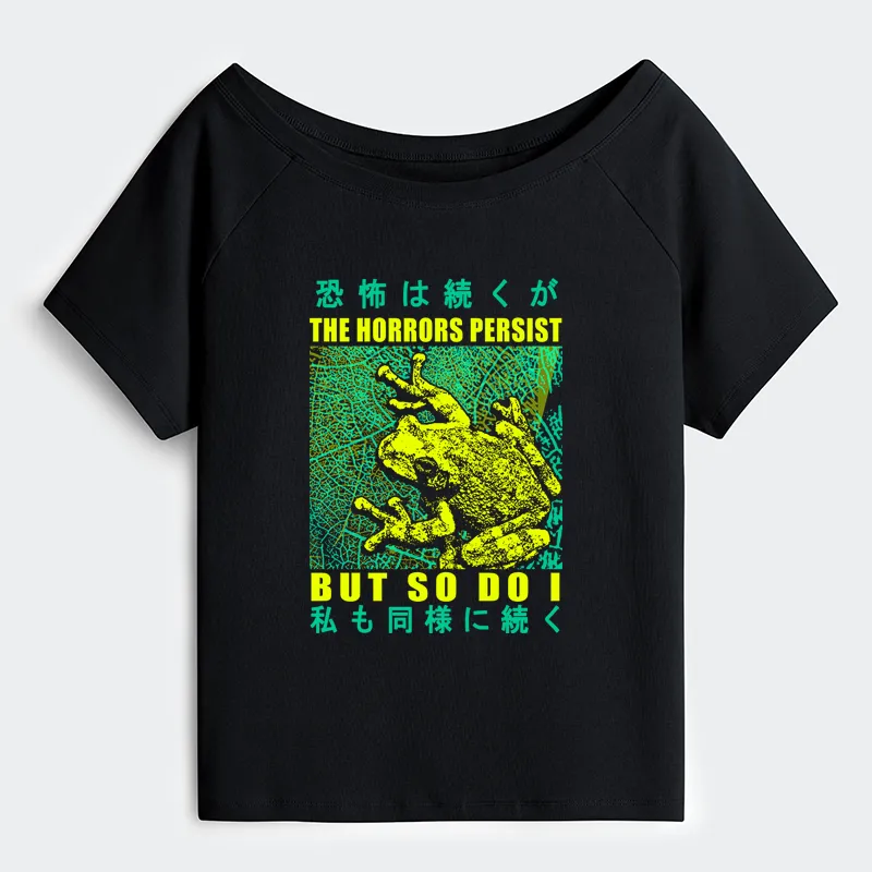Tokyo-Tiger The Horrors Persist Frog Off Shoulder T-Shirt