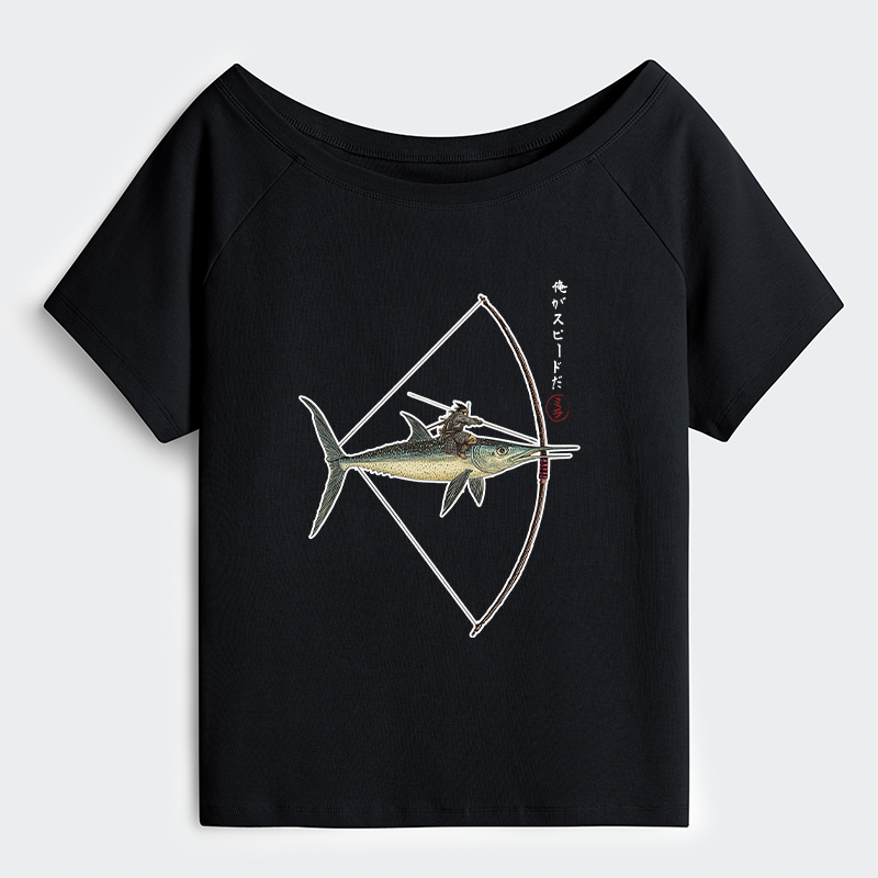 Tokyo-Tiger I Am Speed Off Shoulder T-Shirt