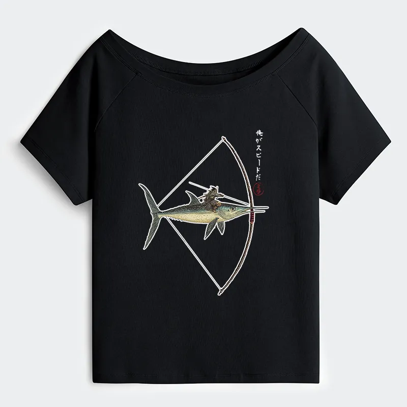 Tokyo-Tiger I Am Speed Off Shoulder T-Shirt