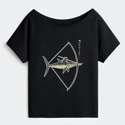 Tokyo-Tiger I Am Speed Off Shoulder T-Shirt