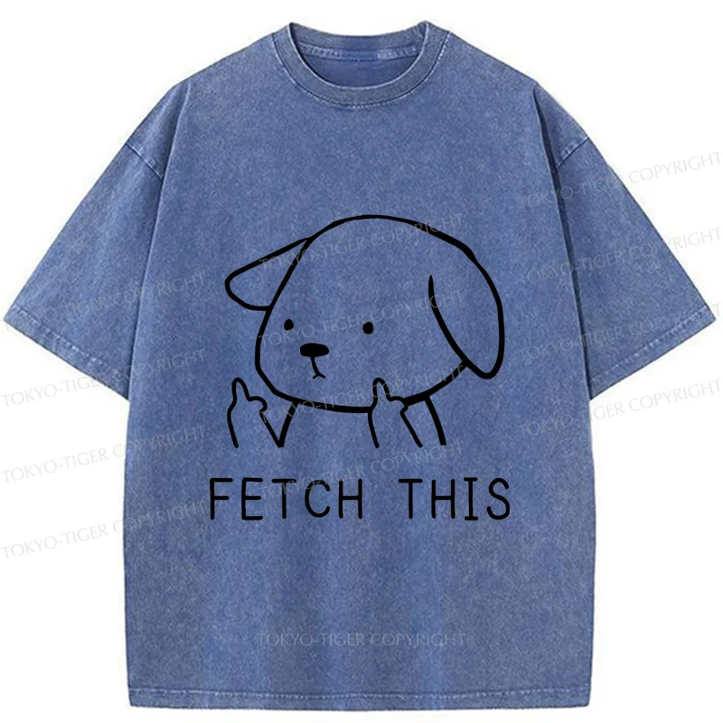 Tokyo-Tiger Fetch This Dog Washed T-Shirt