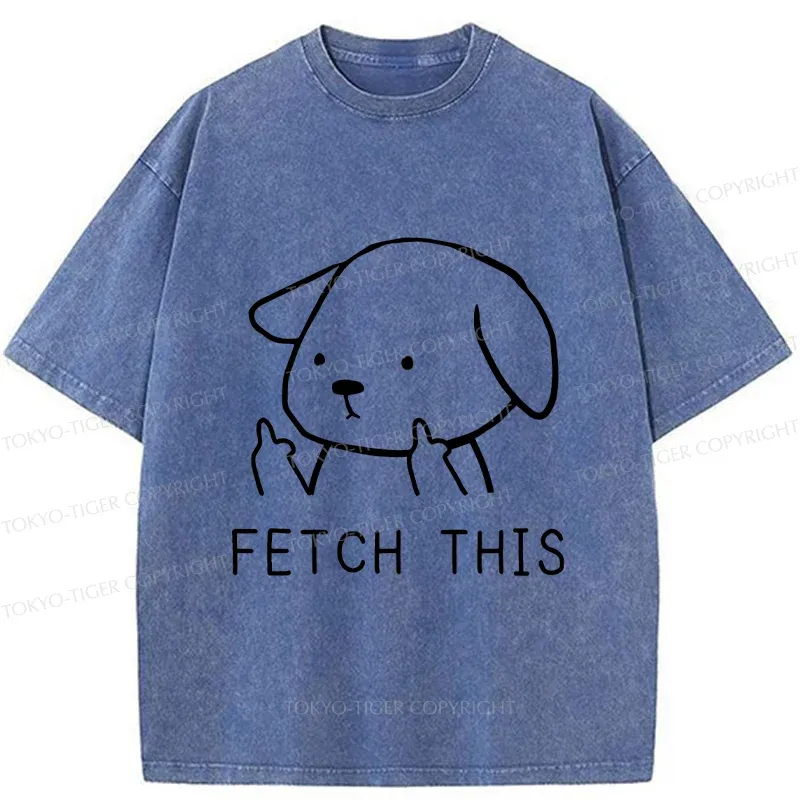 Tokyo-Tiger Fetch This Dog Washed T-Shirt