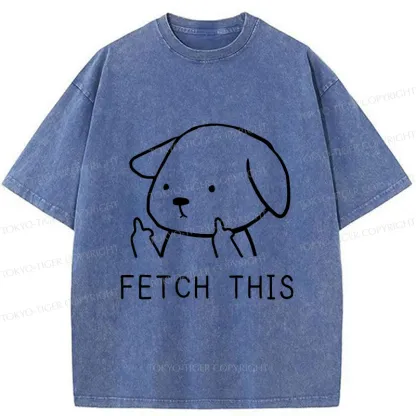Tokyo-Tiger Fetch This Dog Washed T-Shirt