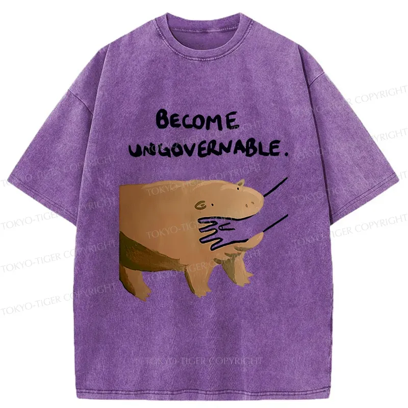 Tokyo-Tiger Moo Deng Bites Someone's Arm Washed T-Shirt