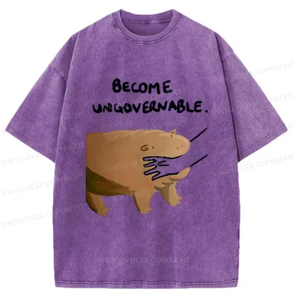 Tokyo-Tiger Moo Deng Bites Someone's Arm Washed T-Shirt