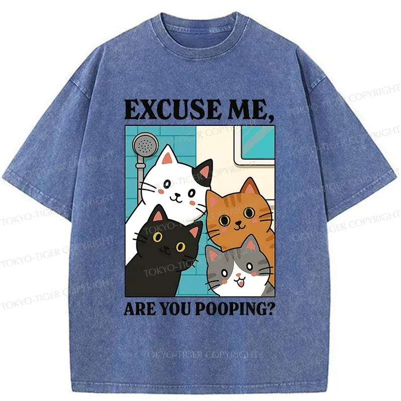 Tokyo-Tiger Cats Is Staring At You Washed T-Shirt