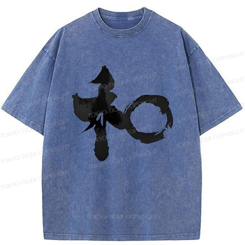 Tokyo-Tiger Peace Kanji Washed T-Shirt