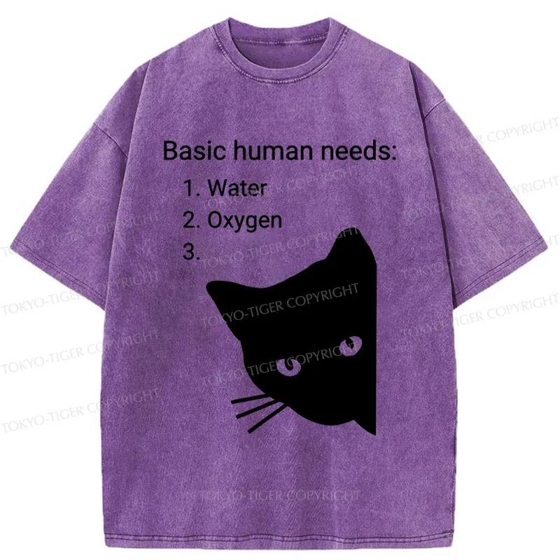 Tokyo-Tiger Basic Human Needs Washed T-Shirt