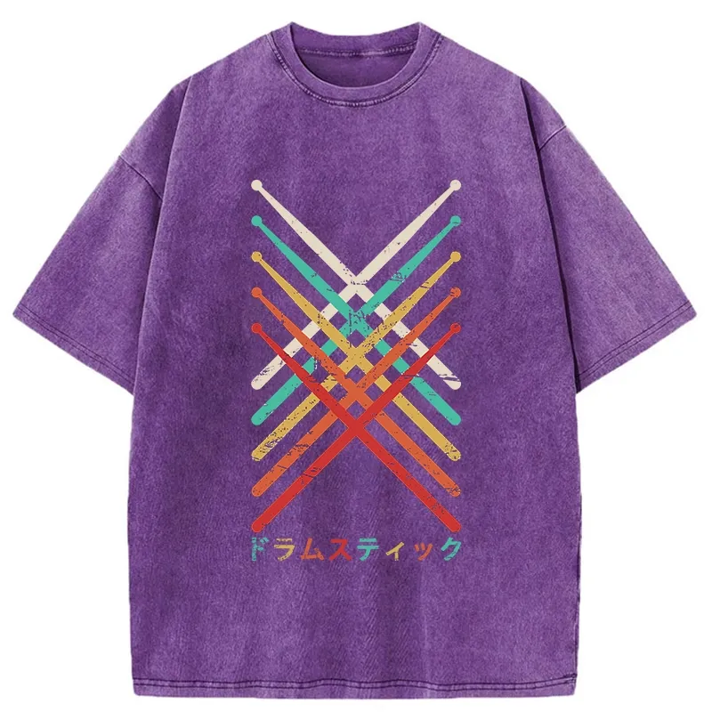 Tokyo-Tiger Japanese Drumsticks Washed T-Shirt