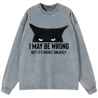 Tokyo-Tiger Cat Can Do No Wrong Washed Long Sleeve T-Shirt