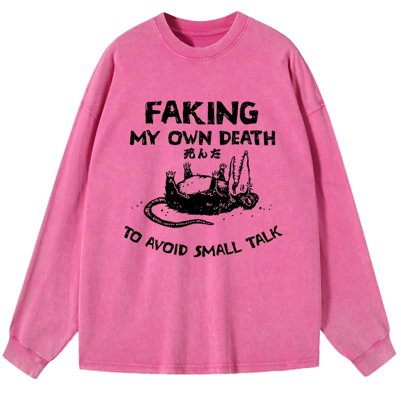 Tokyo-Tiger Avoid Conversation Washed Long Sleeve T-Shirt