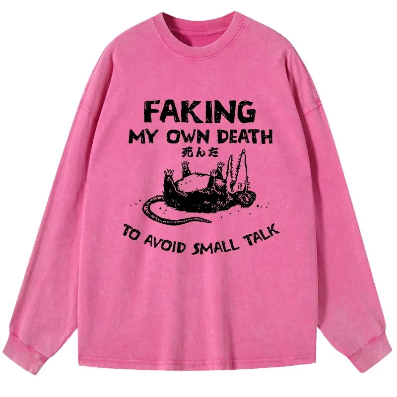 Tokyo-Tiger Avoid Conversation Washed Long Sleeve T-Shirt