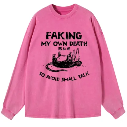 Tokyo-Tiger Avoid Conversation Washed Long Sleeve T-Shirt