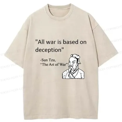 Tokyo-Tiger The Art Of War Meme Washed T-Shirt