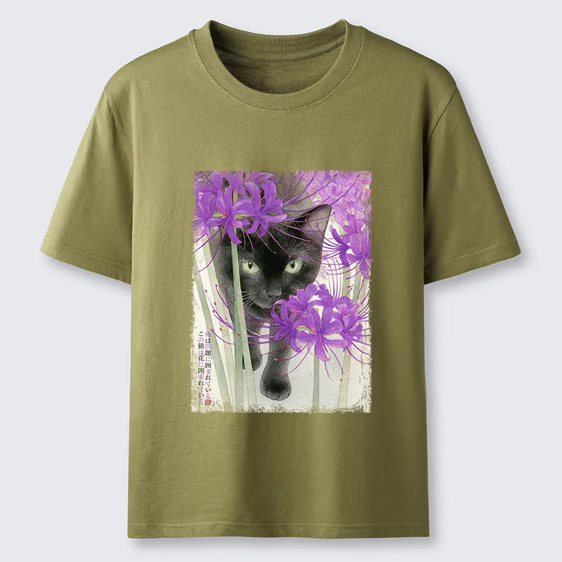 Tokyo-Tiger A Cat Among The Flowers Classic T-Shirt