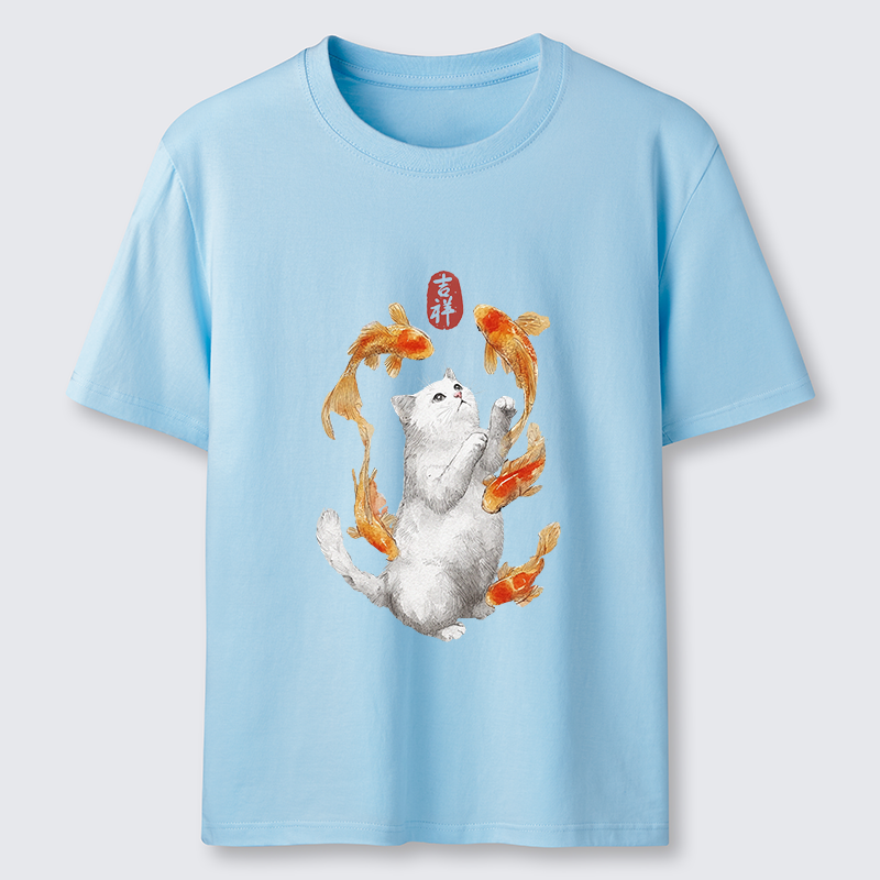 Tokyo-Tiger Zen Cat And The Dancing Fish Classic T-Shirt