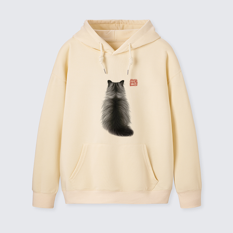 Tokyo-Tiger Cat's Back Ink Painting Classic Hoodie