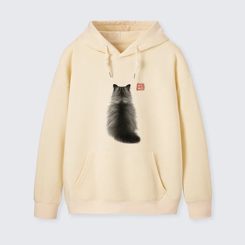 Tokyo-Tiger Cat's Back Ink Painting Classic Hoodie