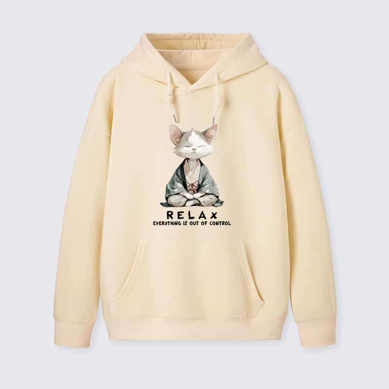Tokyo-Tiger Zen Cat Relaxation Everything's Out Of Control Classic Hoodie