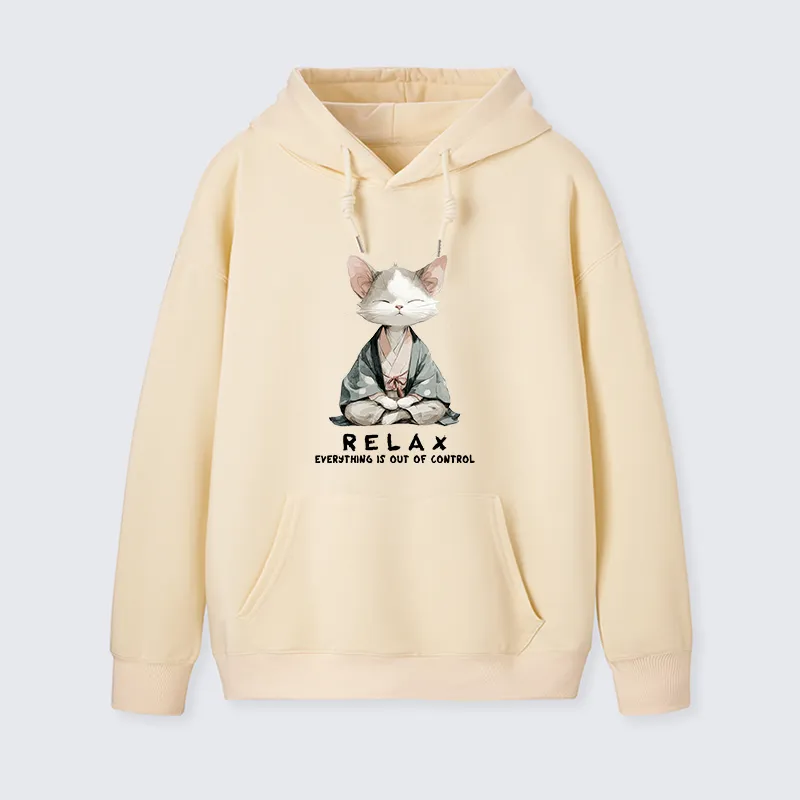 Tokyo-Tiger Zen Cat Relaxation Everything's Out Of Control Classic Hoodie