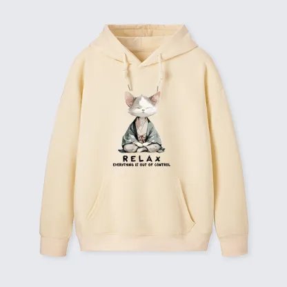 Tokyo-Tiger Zen Cat Relaxation Everything's Out Of Control Classic Hoodie