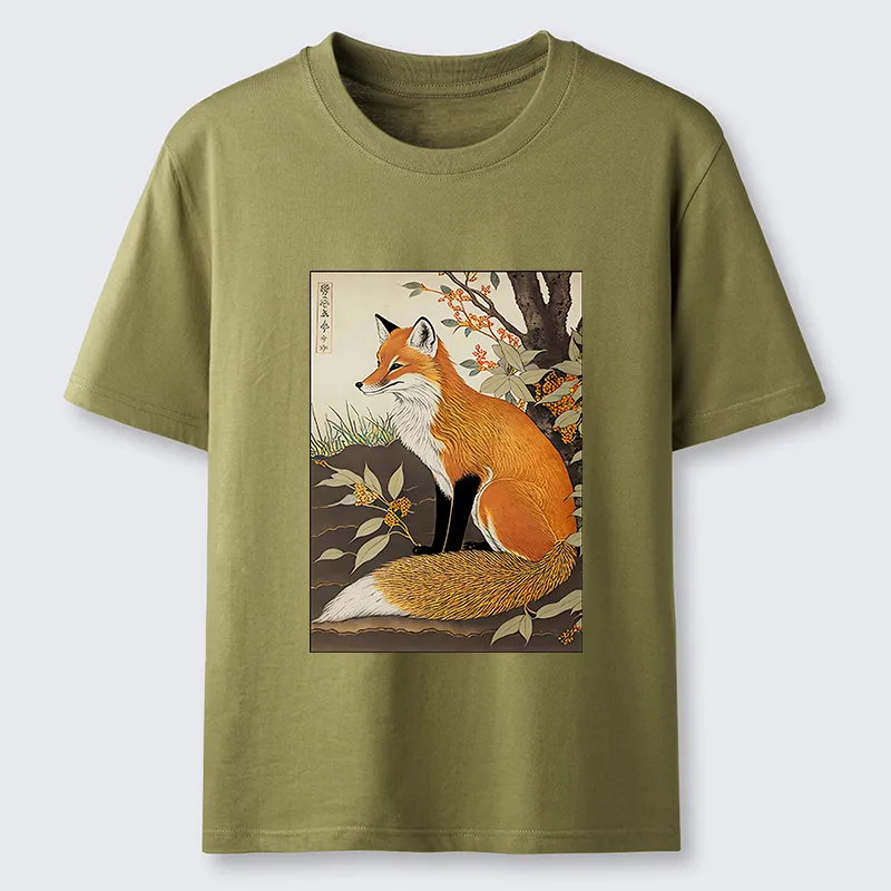 Tokyo-Tiger Ukiyo-e Fox Classic T-Shirt