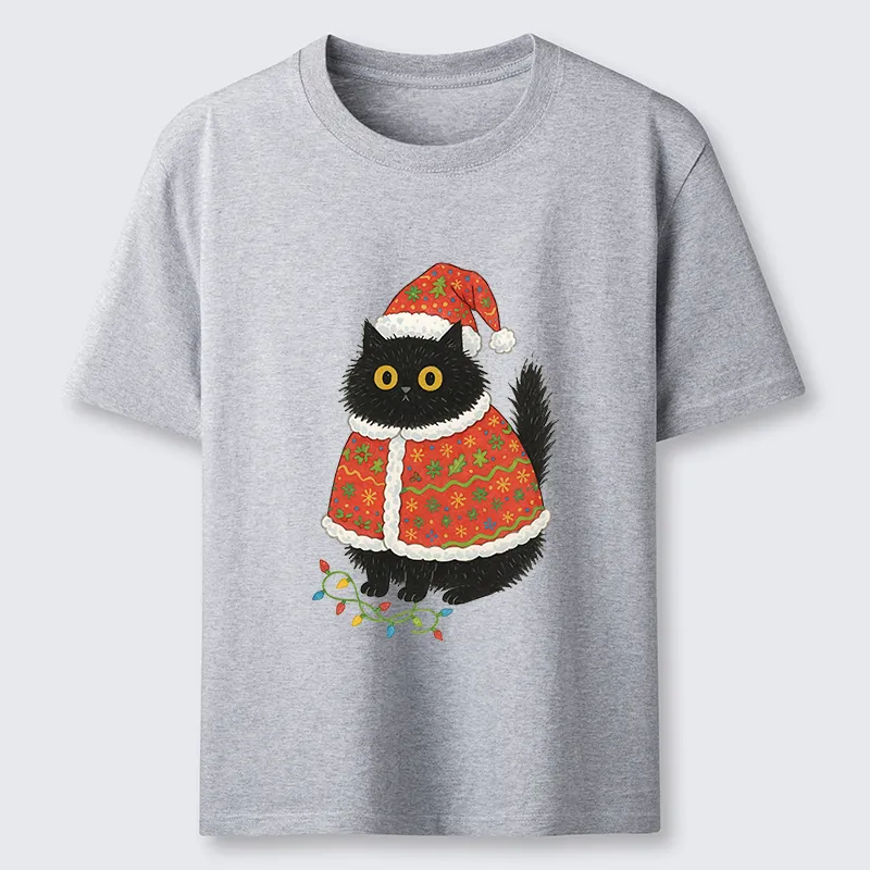 Tokyo-Tiger Cat Wearing Santa Hat Classic T-Shirt