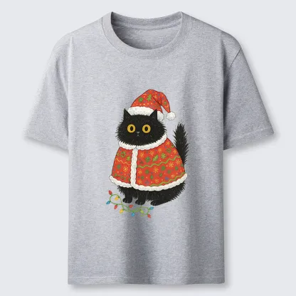 Tokyo-Tiger Cat Wearing Santa Hat Classic T-Shirt