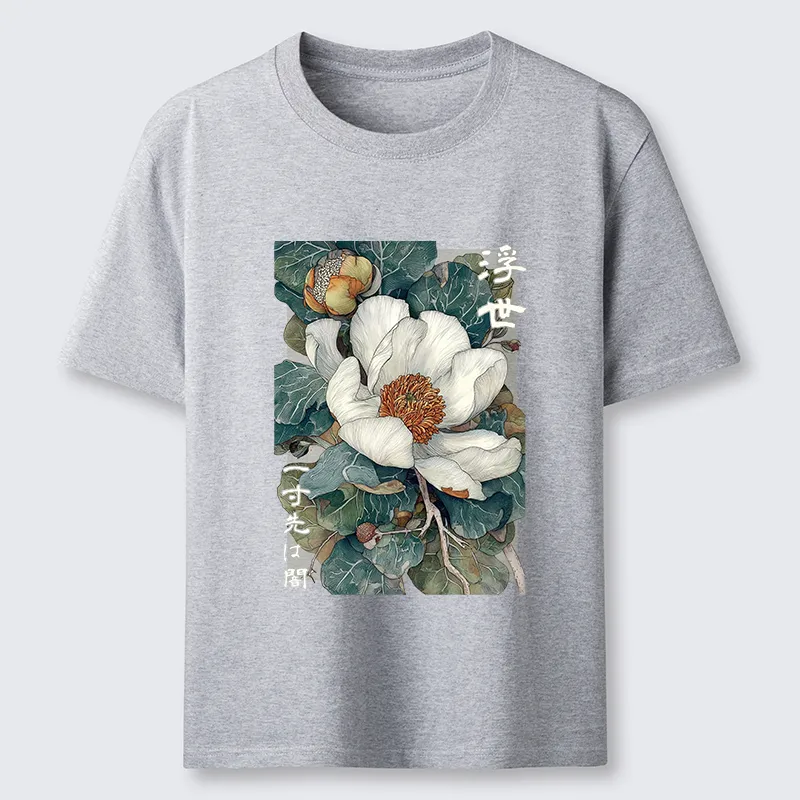 Tokyo-Tiger Ukiyoe Magnolia Flower Poster Classic T-Shirt