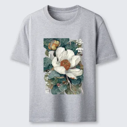 Tokyo-Tiger Ukiyoe Magnolia Flower Poster Classic T-Shirt