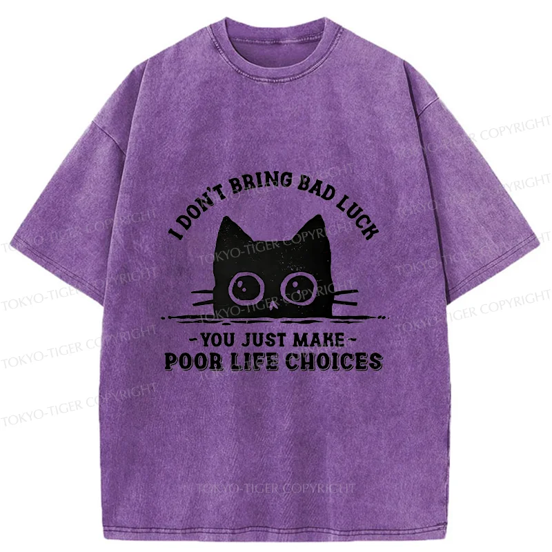 Tokyo-Tiger Black Cats Don't Bring Bad Luck Washed T-Shirt