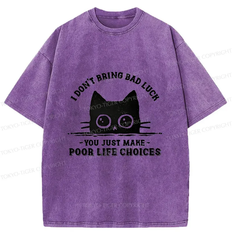 Tokyo-Tiger Black Cats Don't Bring Bad Luck Washed T-Shirt
