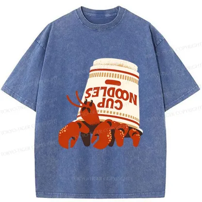 Tokyo-Tiger Ramen Hermit Crab Washed T-Shirt