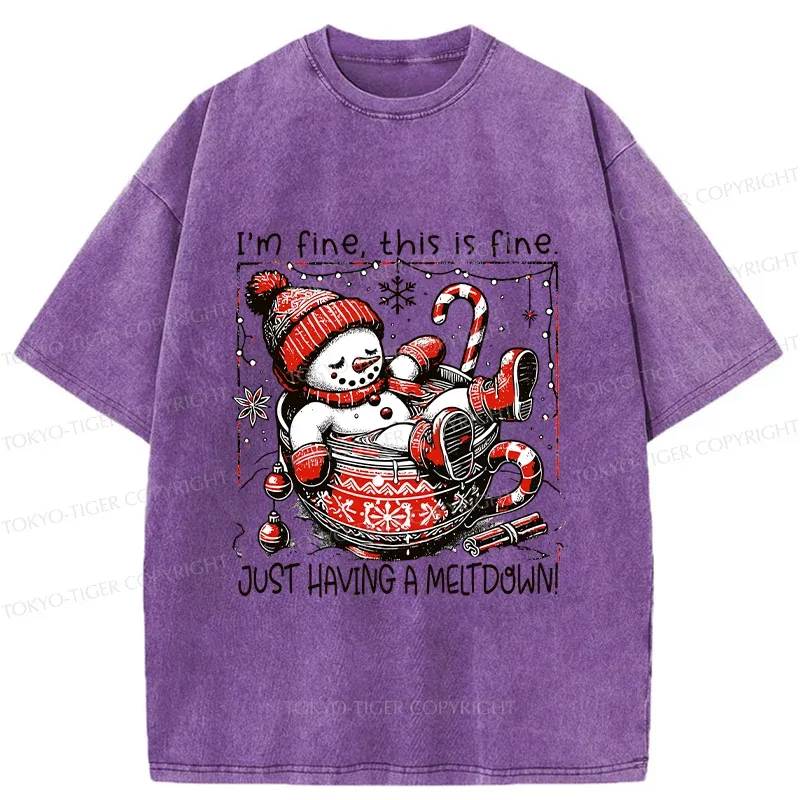 Tokyo-Tiger Christmas Disaster Washed T-Shirt