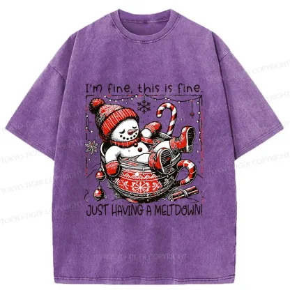 Tokyo-Tiger Christmas Disaster Washed T-Shirt