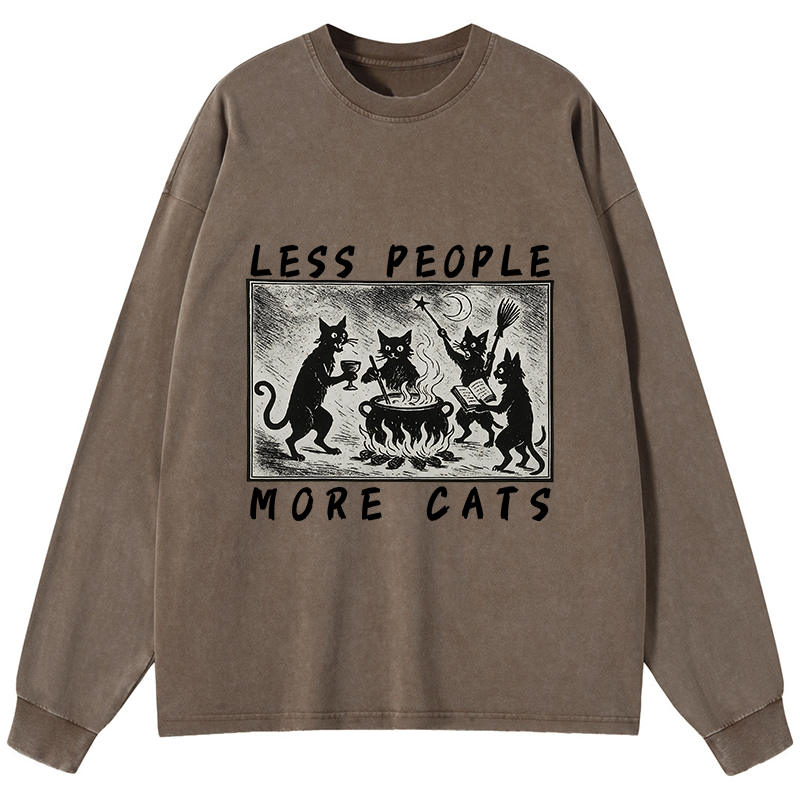 Tokyo-Tiger Cat Sacrifice Ceremony Washed Long Sleeve T-Shirt